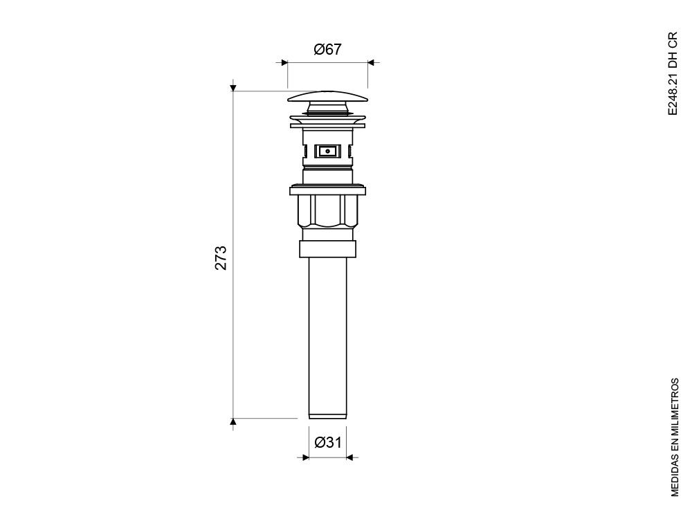 Plano de dimensiones