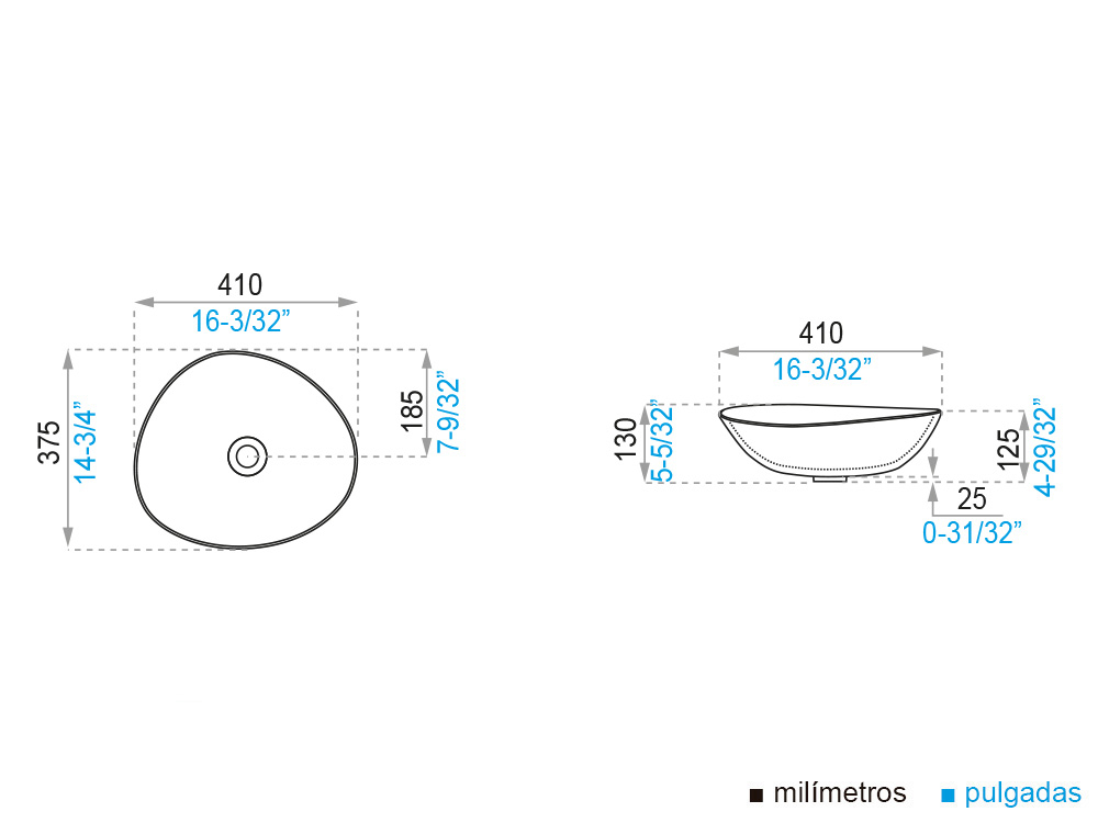 Plano de dimensiones