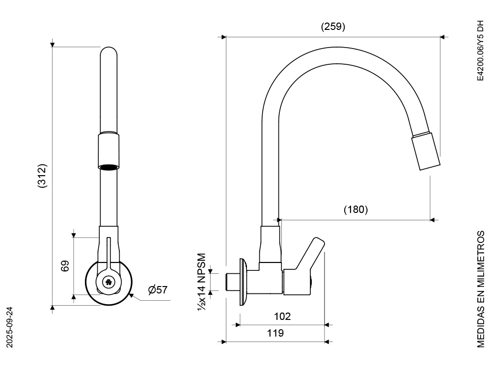 Plano de dimensiones