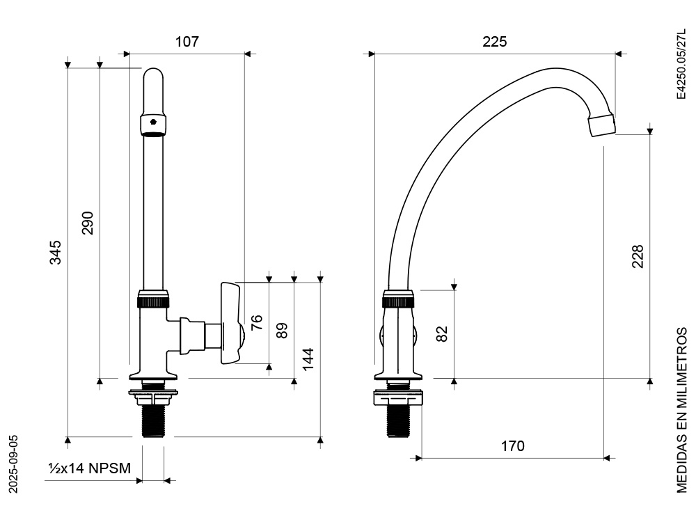 Plano de dimensiones