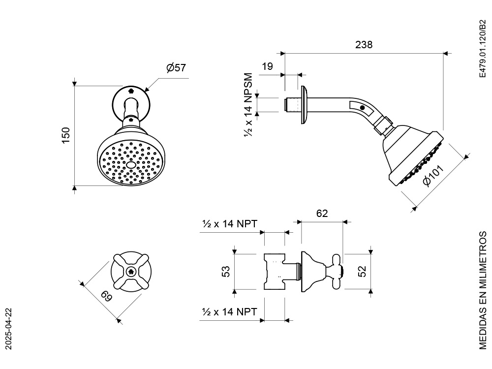 Plano de dimensiones