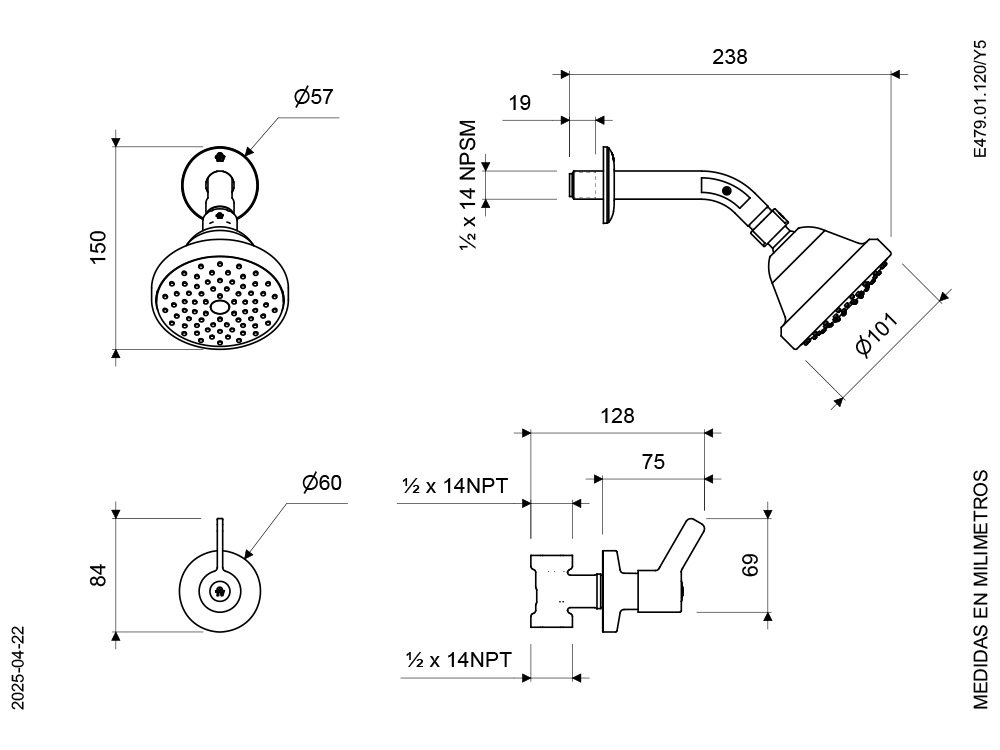 Plano de dimensiones